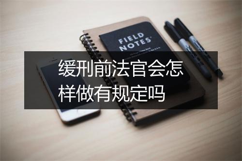缓刑前法官会怎样做有规定吗