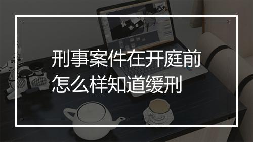 刑事案件在开庭前怎么样知道缓刑