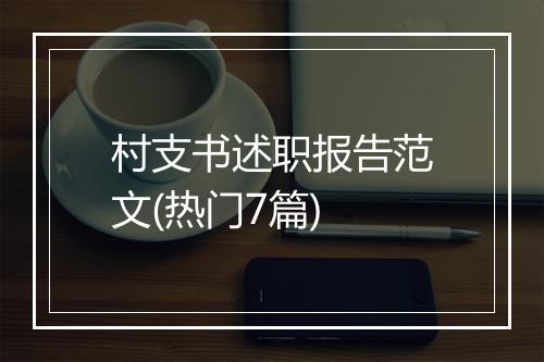 村支书述职报告范文(热门7篇)
