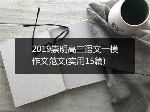 2019崇明高三语文一模作文范文(实用15篇)
