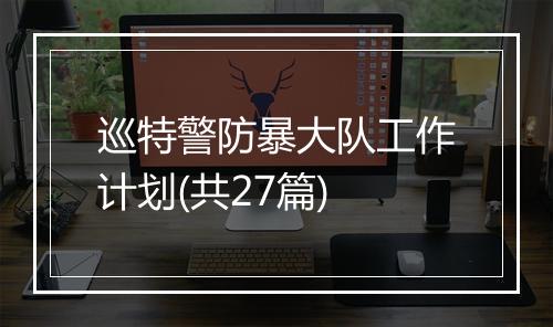 巡特警防暴大队工作计划(共27篇)