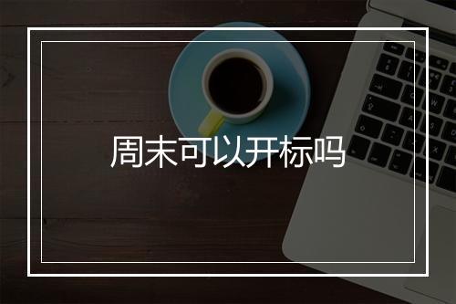 周末可以开标吗