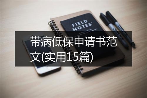 带病低保申请书范文(实用15篇)
