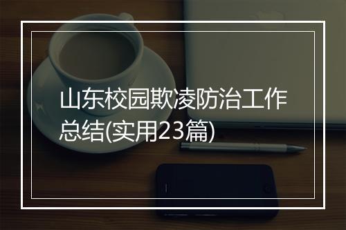 山东校园欺凌防治工作总结(实用23篇)