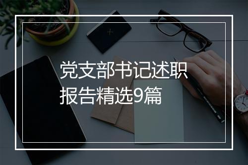 党支部书记述职报告精选9篇