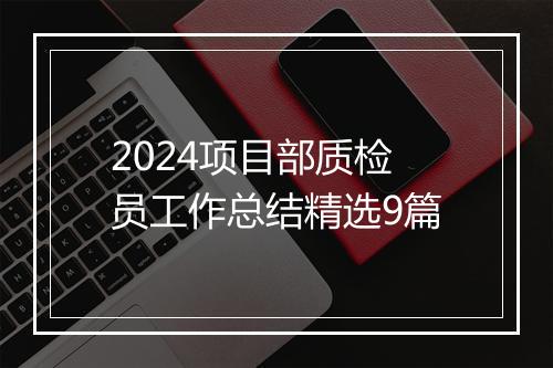 2024项目部质检员工作总结精选9篇