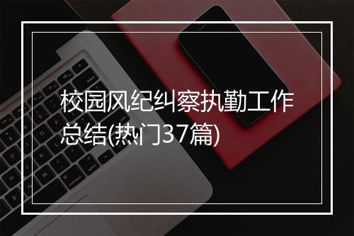 校园风纪纠察执勤工作总结(热门37篇)