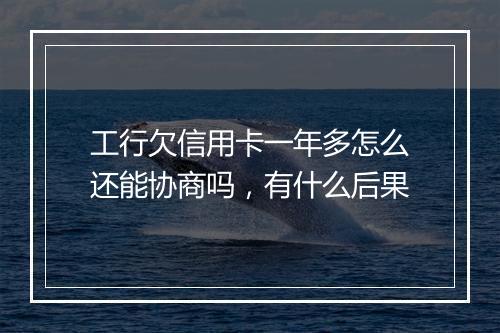 工行欠信用卡一年多怎么还能协商吗,有什么后果