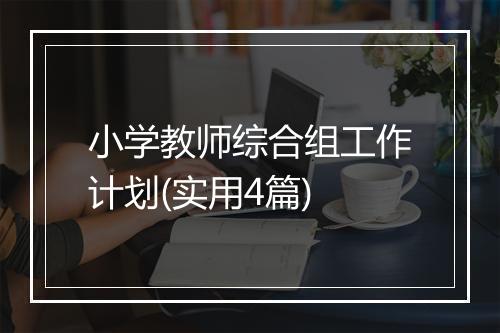 小学教师综合组工作计划(实用4篇)