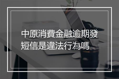 中原消費金融逾期發短信是違法行為嗎