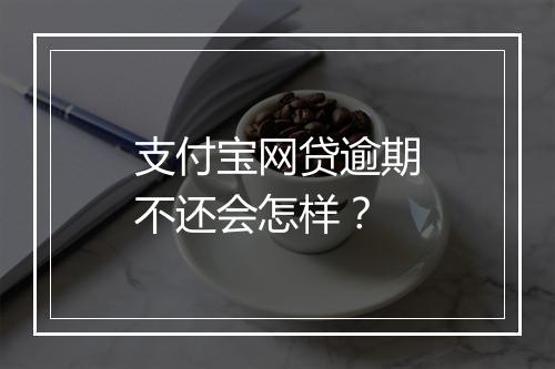 支付宝网贷逾期不还会怎样?