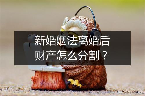 新婚姻法离婚后财产怎么分割?