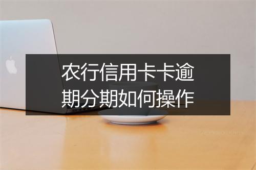 农行信用卡卡逾期分期如何操作