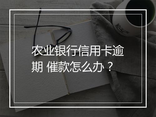 农业银行信用卡逾期 催款怎么办?