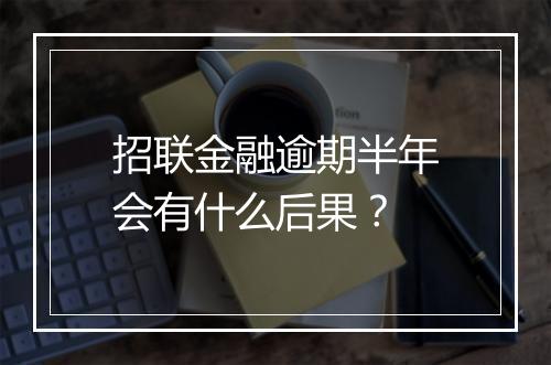 招联金融逾期半年会有什么后果?