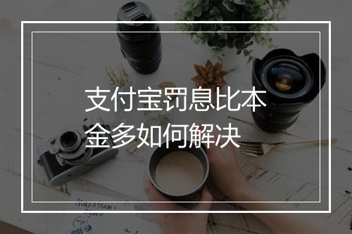 支付宝罚息比本金多如何解决