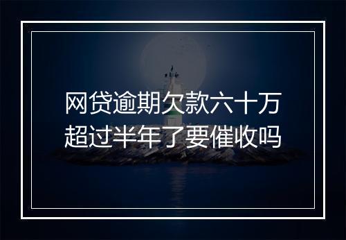 网贷逾期欠款六十万超过半年了要催收吗