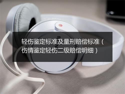 轻伤鉴定标准及量刑赔偿标准(伤情鉴定轻伤二级赔偿明细)