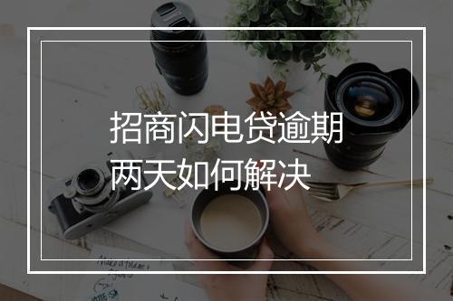 招商闪电贷逾期两天如何解决