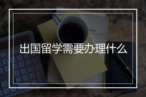 出国留学需要办理什么