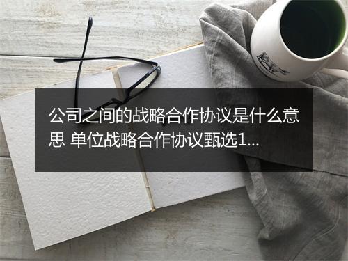 公司之间的战略合作协议是什么意思 单位战略合作协议甄选10篇