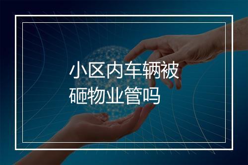 小区内车辆被砸物业管吗