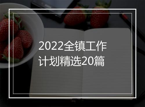 2022全镇工作计划精选20篇