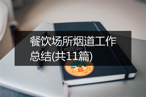 餐饮场所烟道工作总结(共11篇)