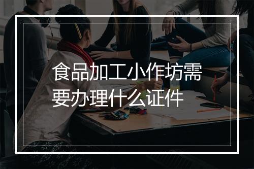 食品加工小作坊需要办理什么证件