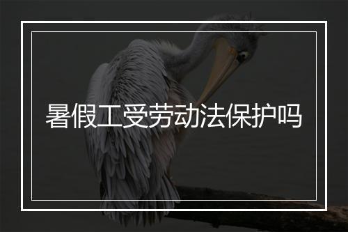 暑假工受劳动法保护吗