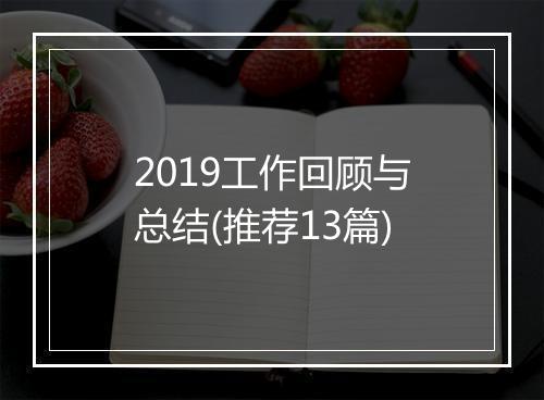 2019工作回顾与总结(推荐13篇)