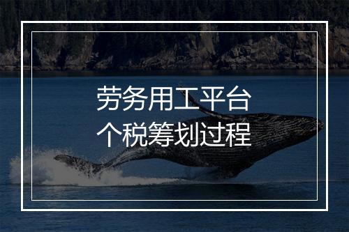 劳务用工平台个税筹划过程