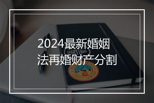 2024最新婚姻法再婚财产分割