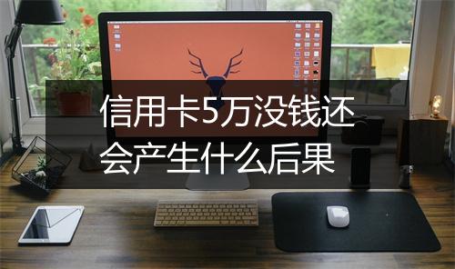 信用卡5万没钱还会产生什么后果
