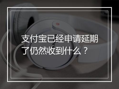 支付宝已经申请延期了仍然收到什么?