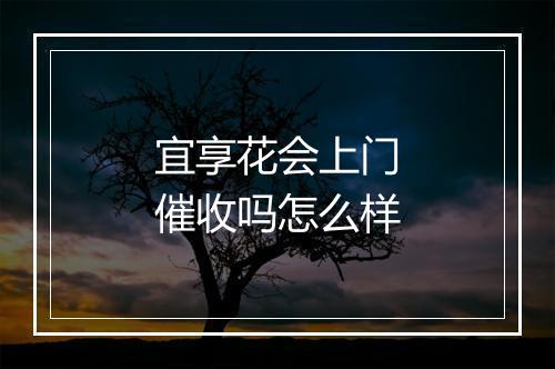 宜享花会上门催收吗怎么样