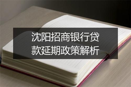 沈阳招商银行贷款延期政策解析