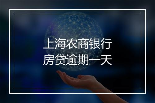 上海农商银行房贷逾期一天