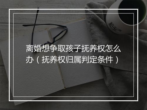 离婚想争取孩子抚养权怎么办(抚养权归属判定条件)