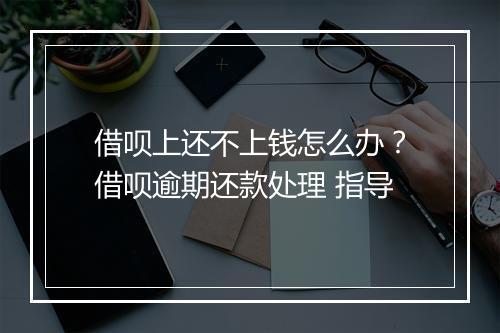 借呗上还不上钱怎么办?借呗逾期还款处理 指导