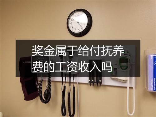 奖金属于给付抚养费的工资收入吗