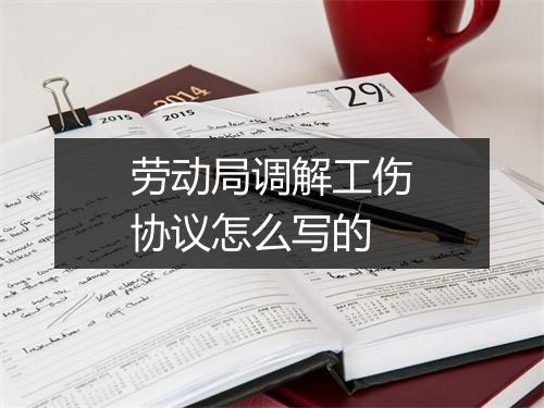 劳动局调解工伤协议怎么写的