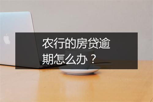 农行的房贷逾期怎么办?