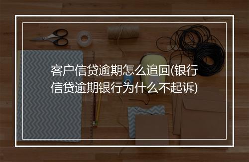 客户信贷逾期怎么追回(银行信贷逾期银行为什么不起诉)