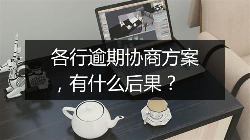 各行逾期协商方案,有什么后果?