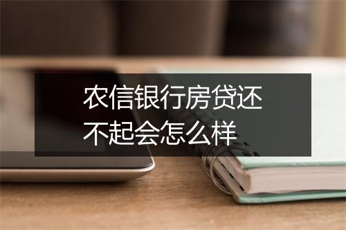 农信银行房贷还不起会怎么样