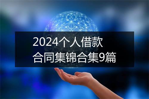 2024个人借款合同集锦合集9篇