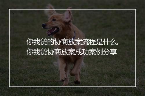 你我贷的协商放案流程是什么,你我贷协商放案成功案例分享
