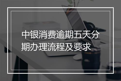 中银消费逾期五天分期办理流程及要求