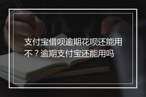 支付宝借呗逾期花呗还能用不?逾期支付宝还能用吗